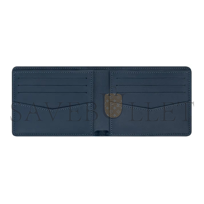 LOUIS VUITTON PORTEFEUILLE SLENDER CHECKERED FLAP CLOSURE COWHIDE LEATHER AND CANVAS WALLET N60544 (11.5*9cm)